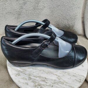 Dansko Shoes Womens Size EU 42 US 11.5 Wide Fawna Black Leather Mary Jane